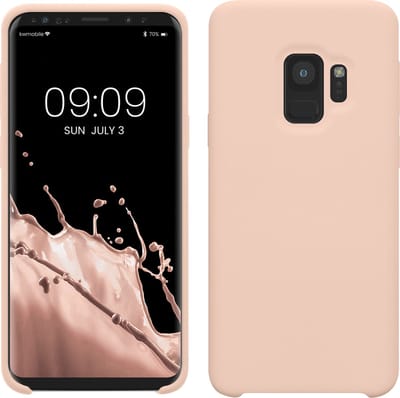 kwmobile telefoonhoesje geschikt voor Samsung Galaxy S9 - Hoesje met siliconen coating - Smartphone case in kokosmelk