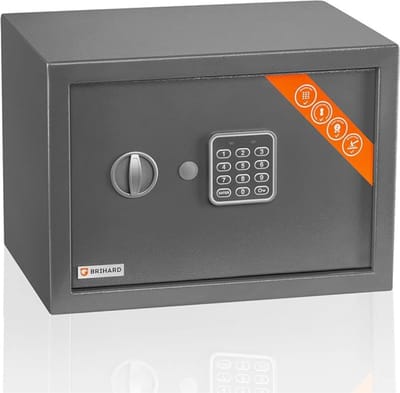 Elektronische Kluis - Brandwerend – Met Cijferslot – Geld, Sieraden, Waardevolle Spullen – 20L Opslag – Groot Design – Grijs