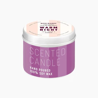 Bon Babef | Geurkaars | 2 stuks | Warm Night | 100% soja was | Handgemaakt | Natuurlijk