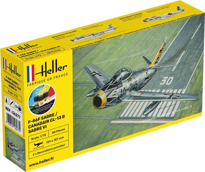 Heller Modelbouwpakket Militaire voertuigen - 56277 F-86F Sabre - Canadair CL-13 B Sabre VI - Starter Kit Plastic - 1:72 - Modelbouw