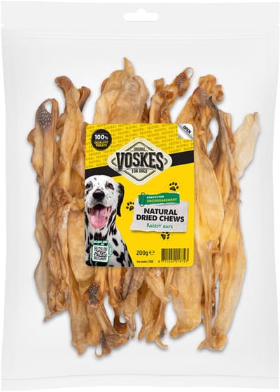 Voskes Hondensnack Konijnenoren - 200 gr