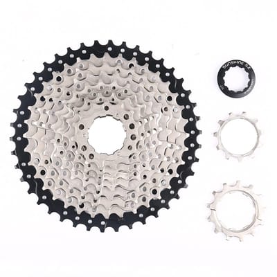 Allecto - Cassette met 10 Versnellingen - Multifunctionele Mountainbike - Zilver/Zwart - Geschikt voor Racefiets en Vouwfiets - 11-42T Overbrenging...