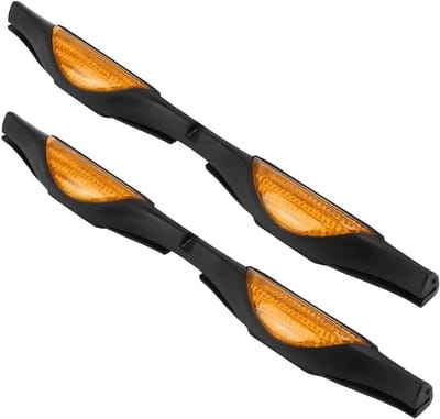 Twee Stuks Auto Deurbescherming met Reflector - Bumperbescherming tegen Krassen en Schade voor Auto's in Geel