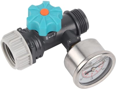 Dailygoods- Regelklep Verstelbaar - Drukregelaar met Manometer - G3/4in Schroefdraad - Gebruiksvriendelijke Handgreep - Beschermingscontrolesysteem - Gevisualiseerde Drukaanpassing - Waterdrukventiel