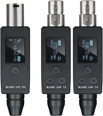 Draadloos Microfoonsysteem - UHF Audioset - Podiumoptredens - Aluminiumlegering Behuizing - 17 x 13 x 6 cm - Zwart