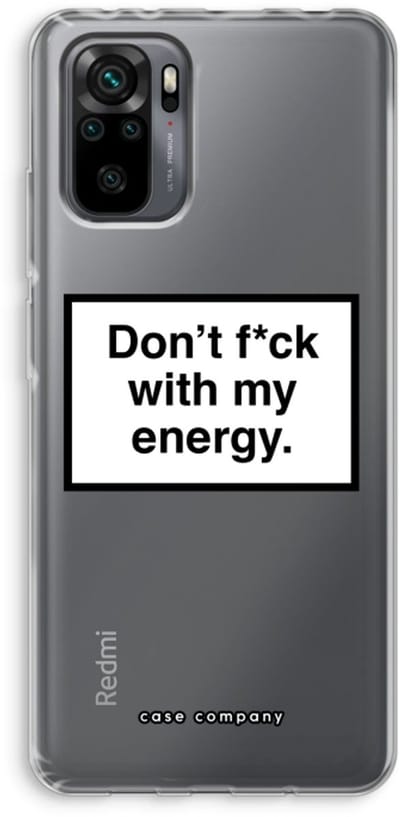 Case Company® - Hoesje geschikt voor Xiaomi Redmi Note 10 Pro hoesje - My energy - Soft Cover Telefoonhoesje - Bescherming aan alle Kanten en Schermrand