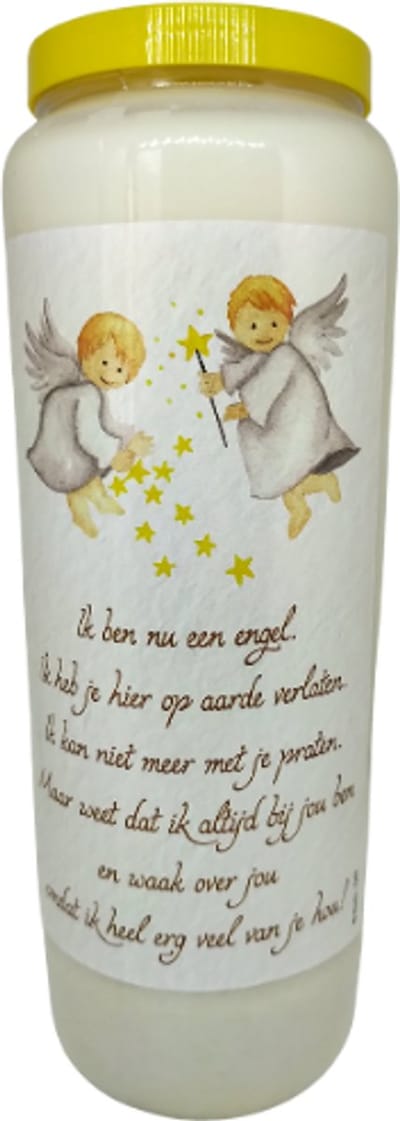 Noveenkaars Nu een engel  - 9 dagen brander - set van 5 stuks