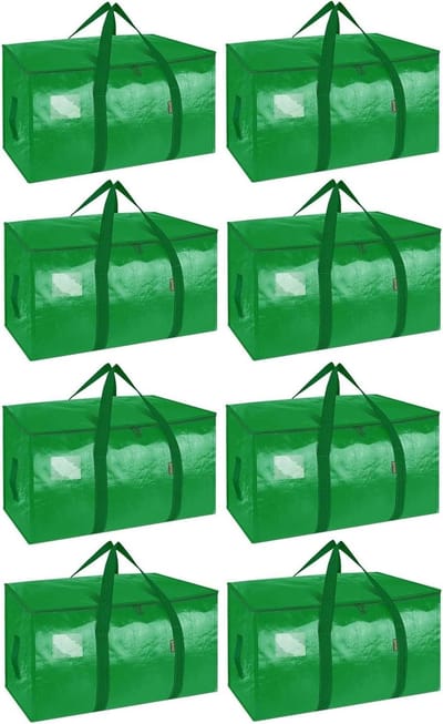 Verhuistassen - Opbergzakken - Spullen Opslaan - Extra Grote Capaciteit - 27 x 15 x 14 inch - Lichtgroen