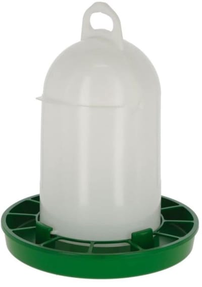 Voederautomaat Klapdeksel - Vogelvoer Dispenser - Pluimvee Voeren - Eenvoudig Bijvullen - 4 kg Capaciteit - Groen Wit