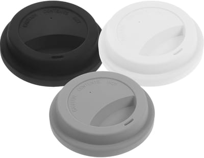 Dailygoods- Silicone Koffiedeksel Set van 3 - Herbruikbare Deksel - Geschikt voor 85 mm Bekers - Voorkomt Lekkage - Houdt Temperatuur Vast - Eenvoudig te Reinigen - Kopdeksel