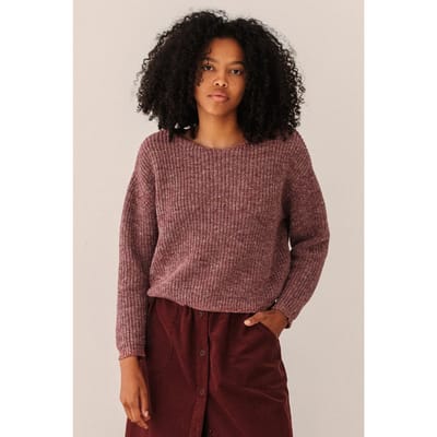 TWOTHIRDS Lew_felce Knit Red Multicolour Größe: L | Longsleeves Outlet | Damen | Rot