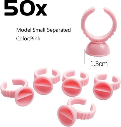 DW4Trading Ring Permanente Make-up - 50 Stuks - Roze - Dubbel
