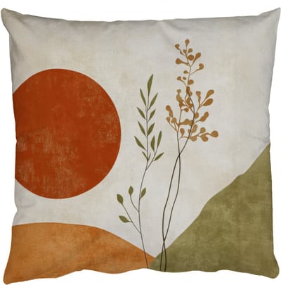 Sierkussens - Kussentjes Woonkamer - 50x50 cm - Zon - Abstract - Takken - Oranje