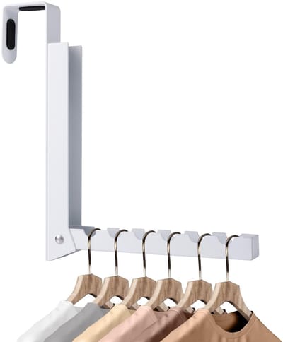 Store_9 - Over the Door Hanger Hook - Vouwbare Deurhanger - Handig voor Kleding - Wit - Voor Jassen en Handdoeken - Perfect voor Thuis - Compact en...