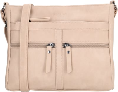 Beagles Majorca Crossbodytas - Schoudertas - Dames - Rits - Verstelbare Schouderband - Lichttaupe