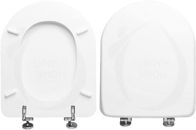 Toiletbril - WC Deksel - Badkamer Upgrade - Gelakt Hout MDF - Universele Pasvorm - Wit Glanzend