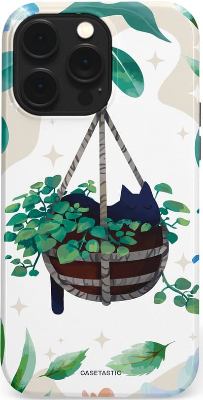 Casetastic Hoesje Geschikt voor Apple iPhone 14 Pro Max Magsafe - Stijlvolle Beschermende Duo-layer Case - Hangkat