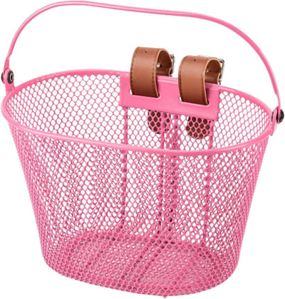 Fietsmand Peuters - Metalen Kinder Mand - Fietsen Organiseren - Waterdicht Ontwerp - 25 x 16.5 x 16 cm - Roze