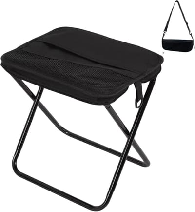 Dailygoods- Campingkruk - Inklapbaar - Opvouwbaar - Draagbaar - Rugzakkruk - Houdt tot 120 kg - Voor kamperen en outdoor - Opvouwbare Kruk