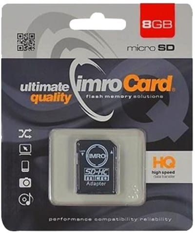 Imro Serie - Geheugenkaart microSD - 8GB - Adapter Inbegrepen - Klasse 10