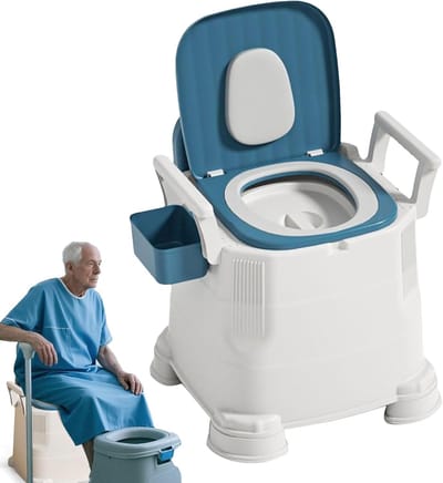 Draagbaar Toilet - Zindelijkheidspot Baby - Zindelijkheidstraining - Lichtgewicht en Compact - 44B x 15D x 15H cm - Wit