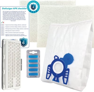 Multaparts® stofzuiger-APK set geschikt voor Miele Complete C2, Complete C3, S5, S8 serie | HEPA13 versie | Complete onderhoudsset met stofzuigerzakken type GN (10 x), motorfilter (2 x), HEPA H13 filter, geursticks (5 x), APK-checklist & APK-sticker