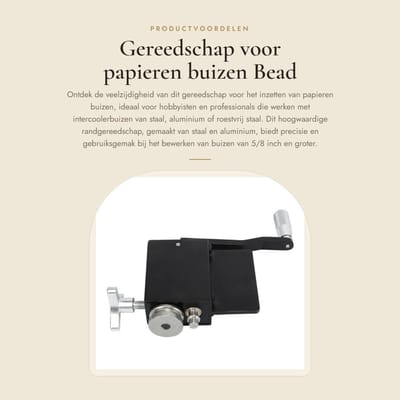 Dailygoods- Buisparelvormmachine Staal - Bead Roller - Randgereedschap - Toepasbaar op 5/8 inch buizen - Precisie en naadloze afwerking - Inclusief Rocker - Buisvormmachine
