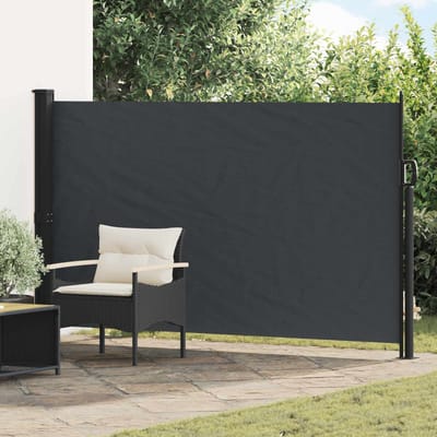 vidaXL - Uittrekbaar - Zijscherm - 300 - x - 170 - cm - Polyester - Rechthoekig - Zwart