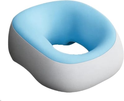 Ergonomisch gezichtskussen met hoofdgat voor massagebed, ademend en drukvrij, ideaal voor spa en salongebruik, lichtblauw