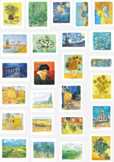 Scoby - Washi Stickers - Van Gogh Schilderijen - Scrapbooking Stickers - Washi Stickers - Bullet Journal - 60 Stuks