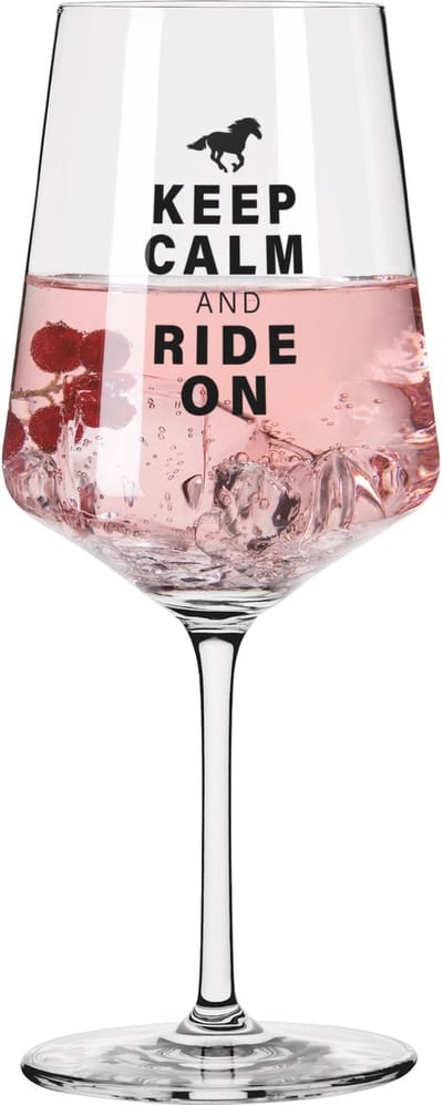 Ritzenhoff Cocktailglas / Wijnglas - Keep Calm and Ride On - Kristalglas - 544 ml - Luxe Glazen voor Cocktails, Wijnen en Spritz - Geschikt voor de Vaatwasser