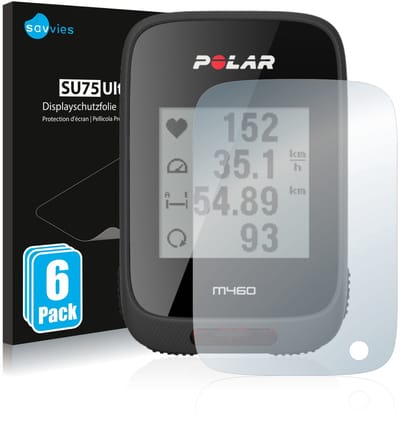 Savvies - Screenprotector voor Polar M460 - Folie Beschermfolie transparant 6 Stuks