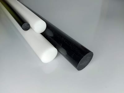 Kunststof Ronde Staaf - POM Materiaal - Industriële Toepassingen - Hoge Spanbaarheid - 15mm Doorsnede 100cm - Zwart