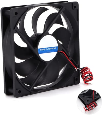 Allecto - Afzuigventilator - 12V Ventilator - Koeling en Ventilatie - 4.7x4.7in - Uitlaatventilator - Voor RV en Campers - ABS Materiaal