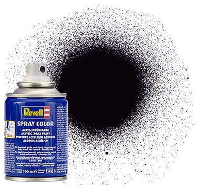 Revell Hobbyverf Acrylverf - #8 Black - Matt - Acryl Spray - Verf spuitbus - 100 ml