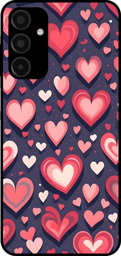 Smartphonica Telefoonhoesje Geschikt voor Samsung Galaxy A15 met Hartjes Opdruk - TPU Backcover Case With Heart Design geschikt voor Samsung Galaxy A15