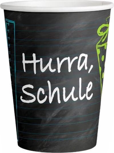 Amscan Bekers Hurra Schule 250 Ml Karton 8 Stuks