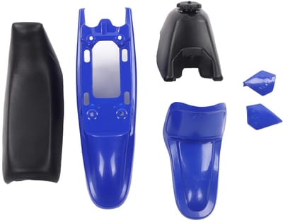 Dailygoods- Spatbordset Compleet - Voorspatbord/Achterspatbord - Benzinetank/Zadel - Eenvoudige Installatie - Perfecte Pasvorm - Duurzaam Plastic - Motorfietsaccessoireset
