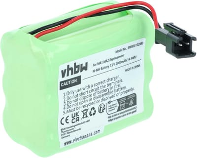 Oplaadbare vervangende batterij voor Tivoli Pal en iPal digitale radio (2000mAh, NiMH)