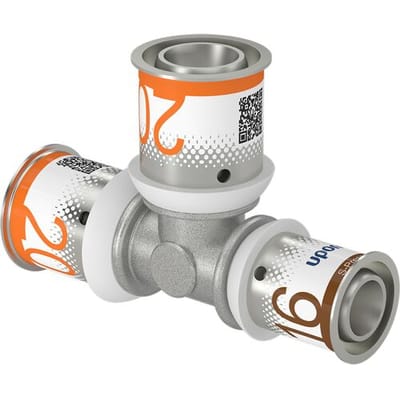Uponor S-Press Plus pers T-stuk verloop 20x20x16mm