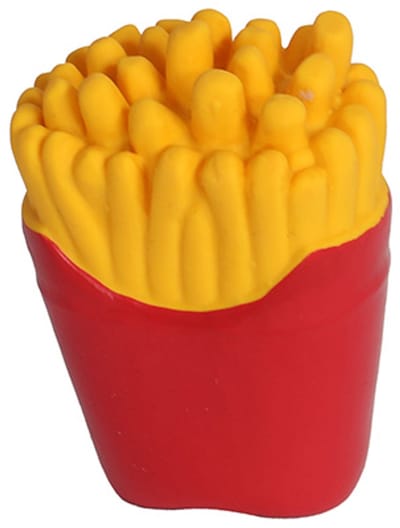 Hondenspeelgoed - Zakje friet - latex 5 cm - met piep
