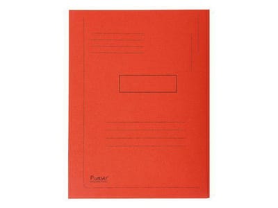 Exacompta 50x FOREVER® bedrukte map met 2 kleppen - 290gm2 - 24x32 cm voor A4 - Rood - 445003E