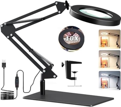 Vergrootglas met 10x Vergroting en Verlichting voor Nauwkeurige Taken