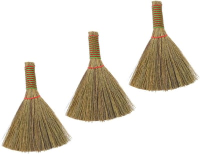 Kleine Stofbezem - Mini Bezempje - Bureau Schoonmaken - Duurzaam Materiaal - 3 Stuks - Diverse Kleuren