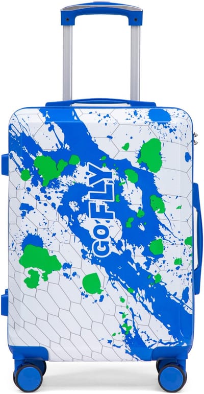 MODFU - Handbagagekoffer - Spinnerwielen En Cijferslot - Modern Ontwerp - Voor Korte Reizen - Polycarbonaat - Blauw - 20 Inch