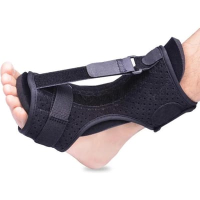 Plantaire Fasciitis Nachtspalk Unisex Verstelbare Voetval Orthotische Brace voor Plantaire Fasciitis & Achilles Tendinitis Voetzorg black