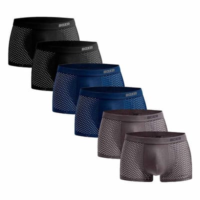 BOXR Boxershort Heren 6 Pack - Bamboe Ondergoed Heren - Duurzaam & Ademend - Zijdezacht - Perfecte Pasvorm - Ondergoed Heren - Onderbroeken Heren - Ideaal voor Dagelijks Gebruik & Sport - Maat L