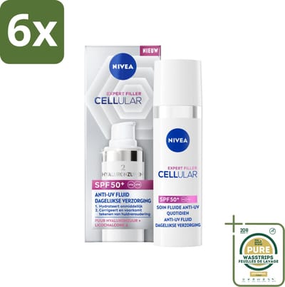Nivea - Cellular - Expert Filler SPF50+ Serum - Met Hyaluronzuur en SPF - 30 ml - Voordeelverpakking - 6 stuks - Zonbescherming - Hyaluronzuur