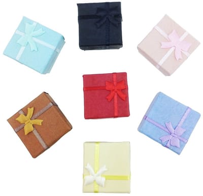 Dailygoods- Geschenkdozen Luxe - 5 Stuks - Elegante Sieradendozen - Gebogen Oppervlak - Schuimvulling - Satijnen Lint