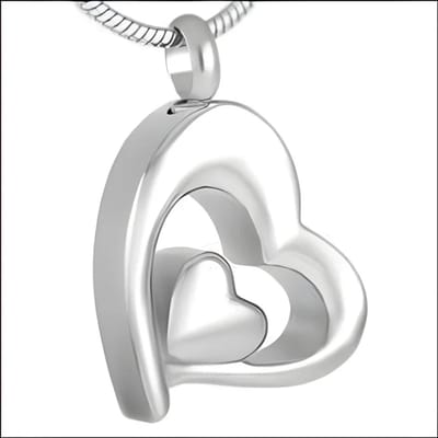 Aramat Jewels | Gedenkhangers | Zilverkleurig Subtiel Hartje Ashanger – Staal Gedenksieraad Zonder Ketting | | | |20mm | Staal | Volwassenen | Verkleurd niet